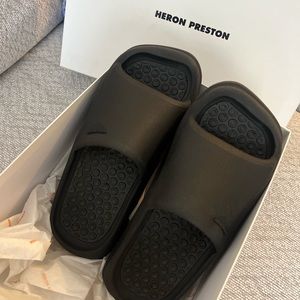Heron Preston Black Eco Molded Slides